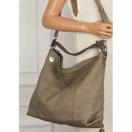 Tommasini Torebka Damska Włoskiej Marki Listonoszka Shopper 35101 Khaki