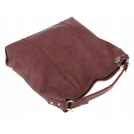 Tommasini Torebka Damska Włoskiej Marki Listonoszka Shopper 35101 Winered