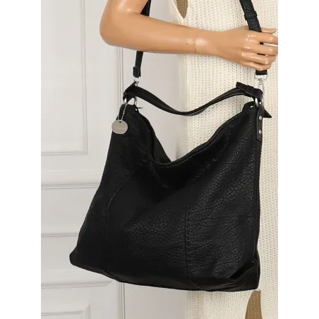 Tommasini Torebka Damska Włoskiej Marki Listonoszka Shopper 35101 Black