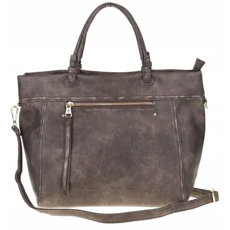 Tommasini Torebka Damska Włoskiej Marki Listonoszka Shopperka 6167 Brązowa Coffee