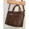 Tommasini Torebka Damska Włoskiej Marki Listonoszka Shopperka 6167 Brązowa