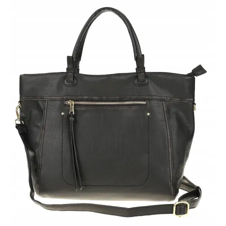Tommasini Torebka Damska Włoskiej Marki Listonoszka Shopperka 6167 Czarna
