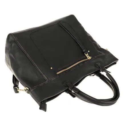 Tommasini Torebka Damska Włoskiej Marki Listonoszka Shopperka 6167 Czarna