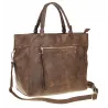 Tommasini Torebka Damska Włoskiej Marki Listonoszka Shopperka 6167 Brązowa