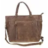 Tommasini Torebka Damska Włoskiej Marki Listonoszka Shopperka 6167 Brązowa