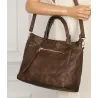 Tommasini Torebka Damska Włoskiej Marki Listonoszka Shopperka 6167 Brązowa
