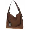 Torebka damska Duża Shopper Worek Listonoszka zamsz MC440 Brazowa Czekoladowa