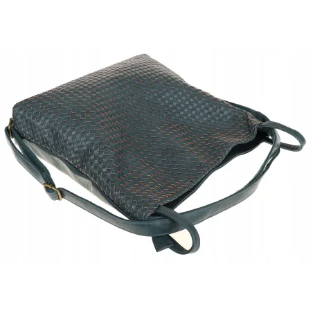 Paolo BAGS Torebka Damska Włoskiej Marki Worek Plecak 2w1 S900230 L.Blue