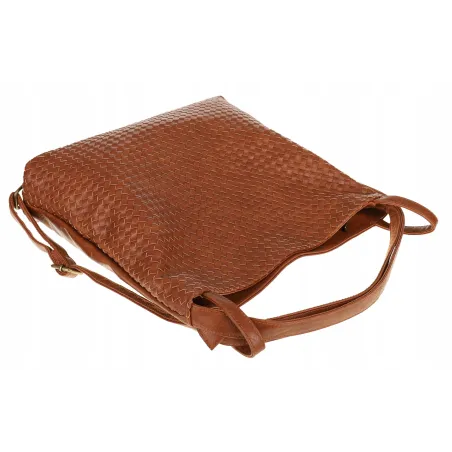 Paolo BAGS Torebka Damska Włoskiej Marki Worek Plecak 2w1 S900230 Brown