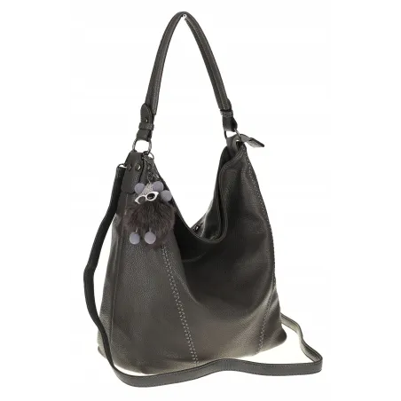 Torebka Damska Modna na Ramię Elegancka Listonoszka Worek A4 LH2502 Grey