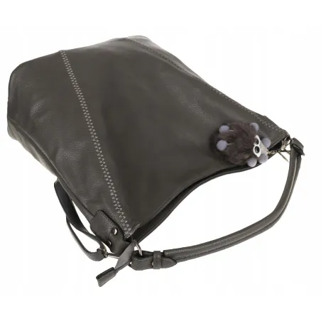 Torebka Damska Modna na Ramię Elegancka Listonoszka Worek A4 LH2502 Grey