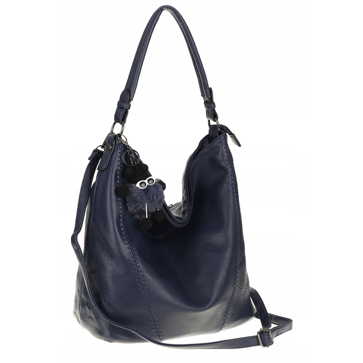 Torebka Damska Modna na Ramię Elegancka Listonoszka Worek A4 LH2502 Blue