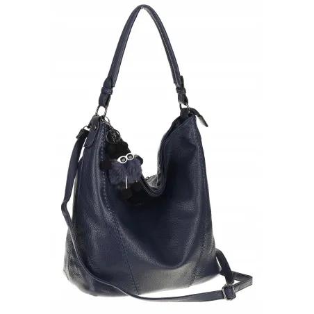 Torebka Damska Modna na Ramię Elegancka Listonoszka Worek A4 LH2502 Blue