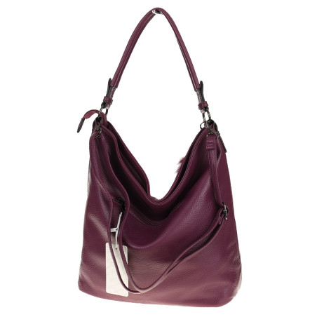 Torebka Damska Modna na Ramię Elegancka Listonoszka Worek A4 LH2502 Purple