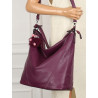 Torebka Damska Modna na Ramię Elegancka Listonoszka Worek A4 LH2502 Purple