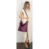 Torebka Damska Modna na Ramię Elegancka Listonoszka Worek A4 LH2502 Purple