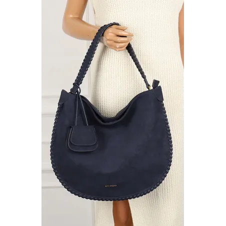 Regina Schrecker Torebka Damska Worek Torba A4 na Ramię RS5189 Granatowa