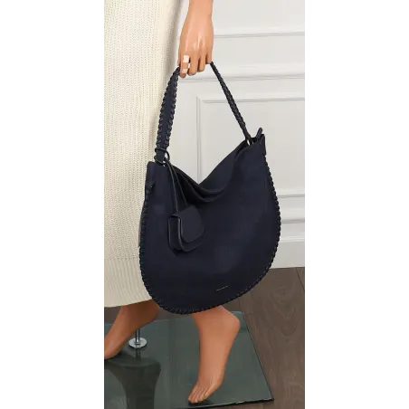 Regina Schrecker Torebka Damska Worek Torba A4 na Ramię RS5189 Granatowa