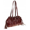 Torebka damska na ramię elegancka lakierowana pojemna modna RS5191 bordowa