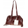 Torebka damska na ramię elegancka lakierowana pojemna modna RS5191 bordowa