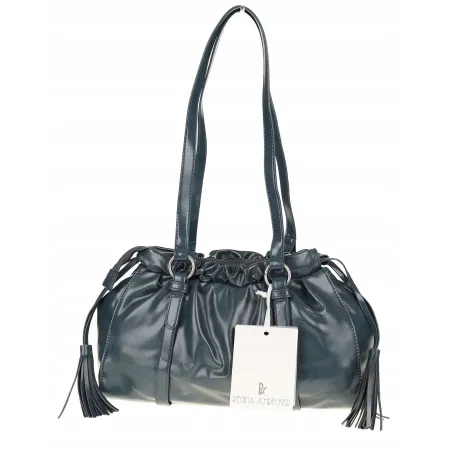 Torebka damska na ramię elegancka lakierowana pojemna RS5191 niebieska