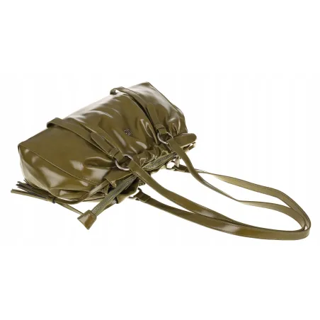 Torebka damska na ramię elegancka lakierowana pojemna modna RS5191 zielona