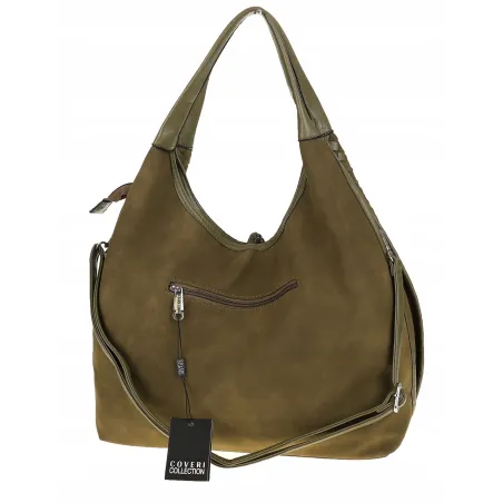 Torebka damska worek na ramię A4 elegancka pleciona pojemna CC6592 Zielona