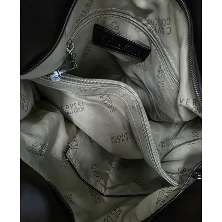 Torebka damska worek na ramię A4 elegancka pleciona pojemna CC6592 Zielona