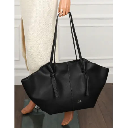 Torebka damska shopper A4 elegancka do pracy włoska marka CC80613 Czarna