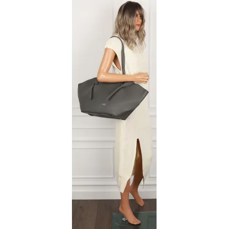 Torebka damska shopper A4 elegancka do pracy włoska marka CC80613 Szara