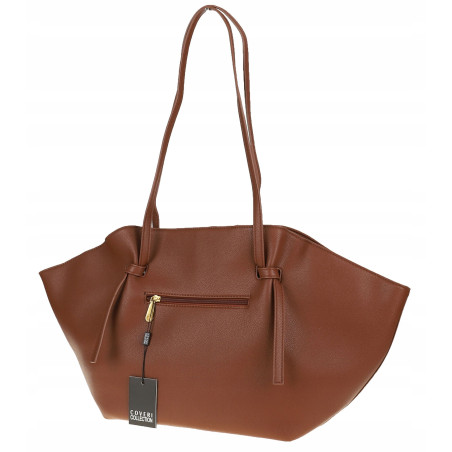 Torebka damska shopper A4 elegancka do pracy włoska marka CC80613 Brązowa
