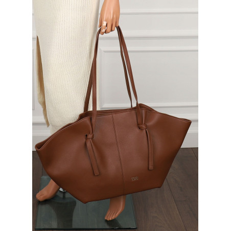 Torebka damska shopper A4 elegancka do pracy włoska marka CC80613 Brązowa