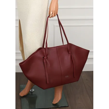 Torebka damska shopper A4 elegancka do pracy włoska marka CC80613 Czerwona