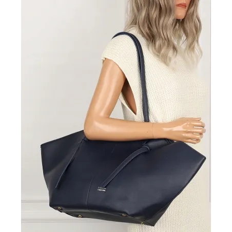 Torebka damska shopper A4 elegancka do pracy włoska marka CC80613 Granatowa