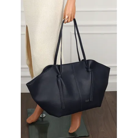 Torebka damska shopper A4 elegancka do pracy włoska marka CC80613 Granatowa