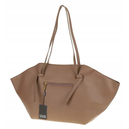 Torebka damska shopper duża elegancka do pracy włoska marka CC80613 Beżowa