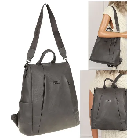 Torebka damska plecak na ramię torba shopper pojemna duża CC50905 Szara