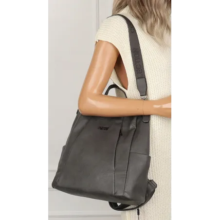 Torebka damska plecak na ramię torba shopper pojemna duża CC50905 Szara