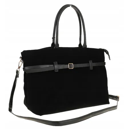 Torebka Damska listonoszka na ramię shopper duża pojemna torba 3642 Czarna