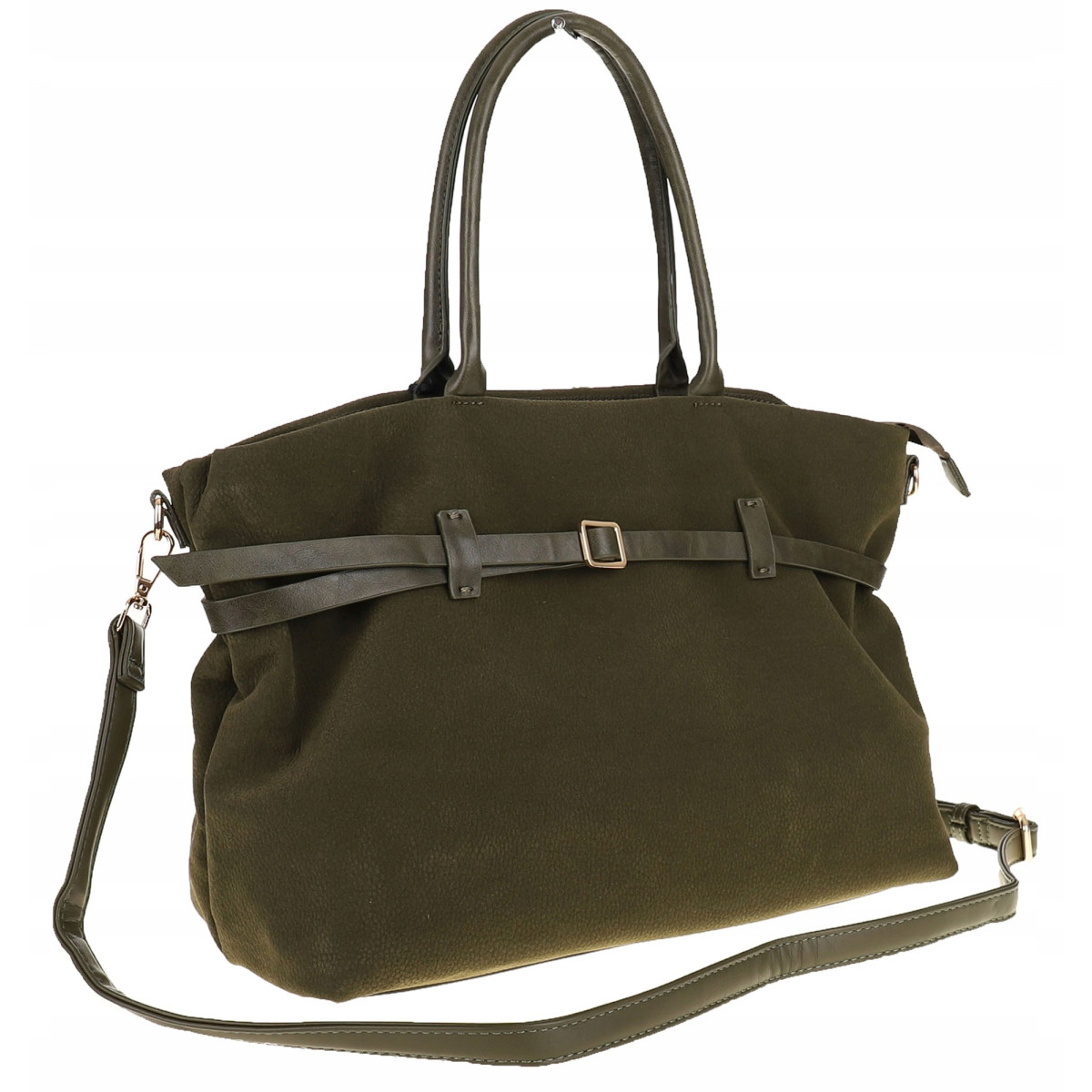 Torebka Damska listonoszka na ramię shopper duża pojemna torba 3642 Zielona