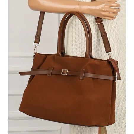 Torebka Damska listonoszka na ramię shopper duża pojemna torba 3642 Brązowa