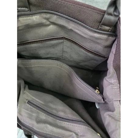 Torebka Damska listonoszka na ramię shopper duża pojemna torba 3642 Czarna