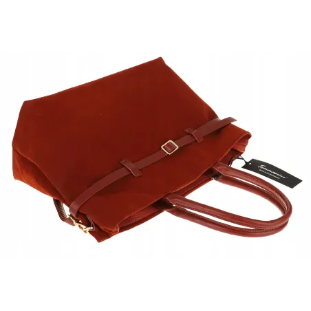 Torebka Damska listonoszka na ramię shopper duża pojemna torba 3642 Orange