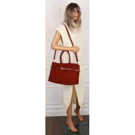 Torebka Damska listonoszka na ramię shopper duża pojemna torba 3642 Orange