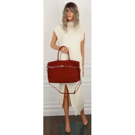 Torebka Damska listonoszka na ramię shopper duża pojemna torba 3642 Orange