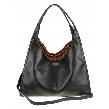 Torebka Damska Coveri Collection włoska marka A4 na ramię CC6582 Czarna