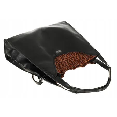 Torebka Damska Coveri Collection włoska marka A4 na ramię CC6582 Czarna