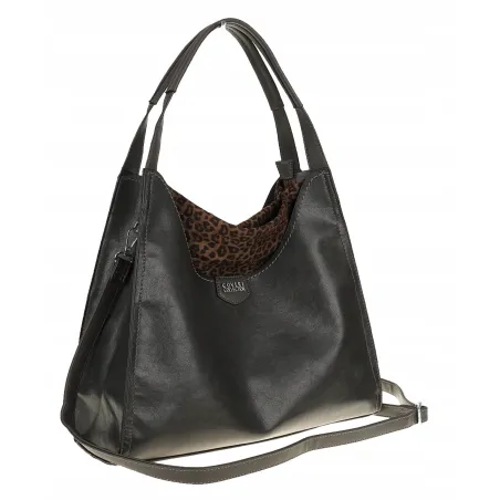 Torebka Damska Coveri Collection włoska marka A4 na ramię CC6582 Szara