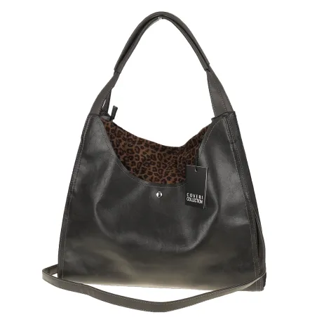 Torebka Damska Coveri Collection włoska marka A4 na ramię CC6582 Szara