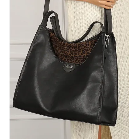 Torebka Damska Coveri Collection włoska marka A4 na ramię CC6582 Szara